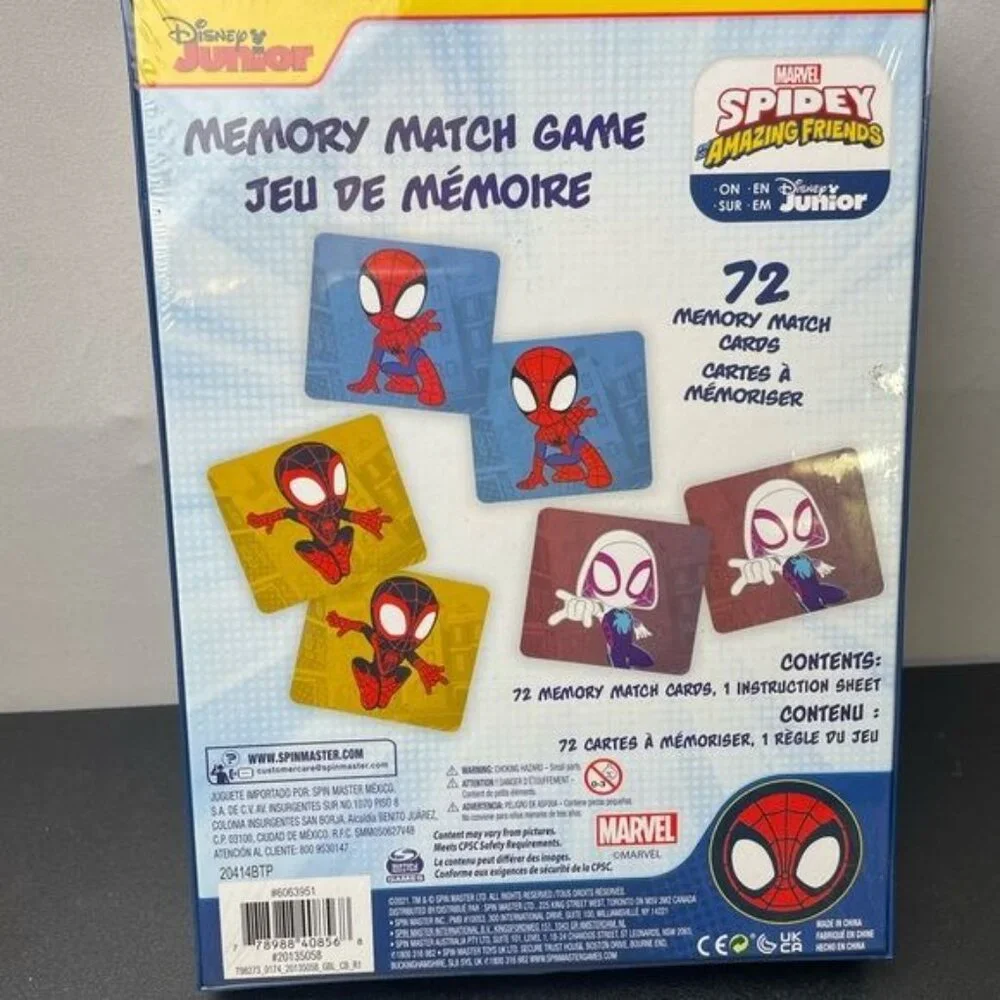 Disney Junior Marcel Spidey and his Amazing Friends Memory Card Game (#8827)